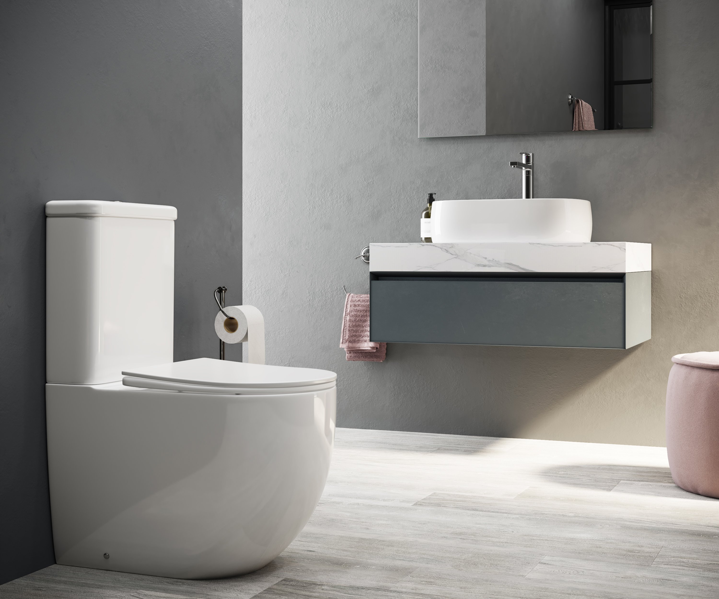 Чаша для унитаза-компакта Ceramica Nova Mia CN1801-B - 1