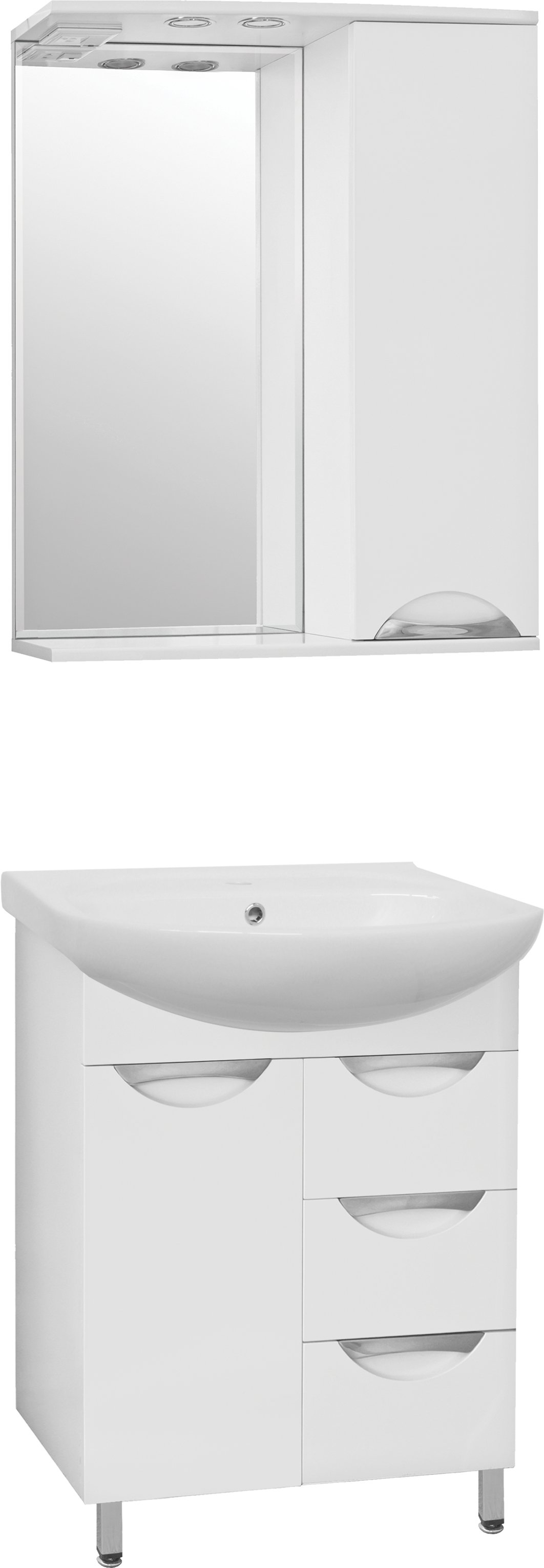 Мебель для ванной Style Line Жасмин 65 белая - 0