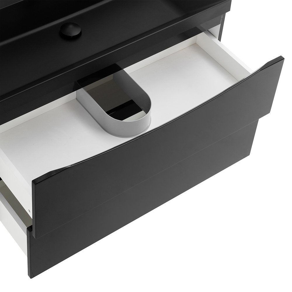 Тумба с раковиной BelBagno Marino 90 черный - 7