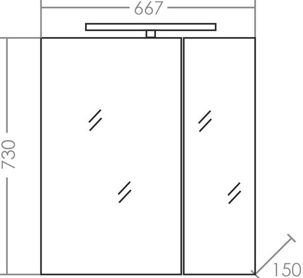 Зеркало-шкаф СанТа Стандарт 70 свет 113009 - 3