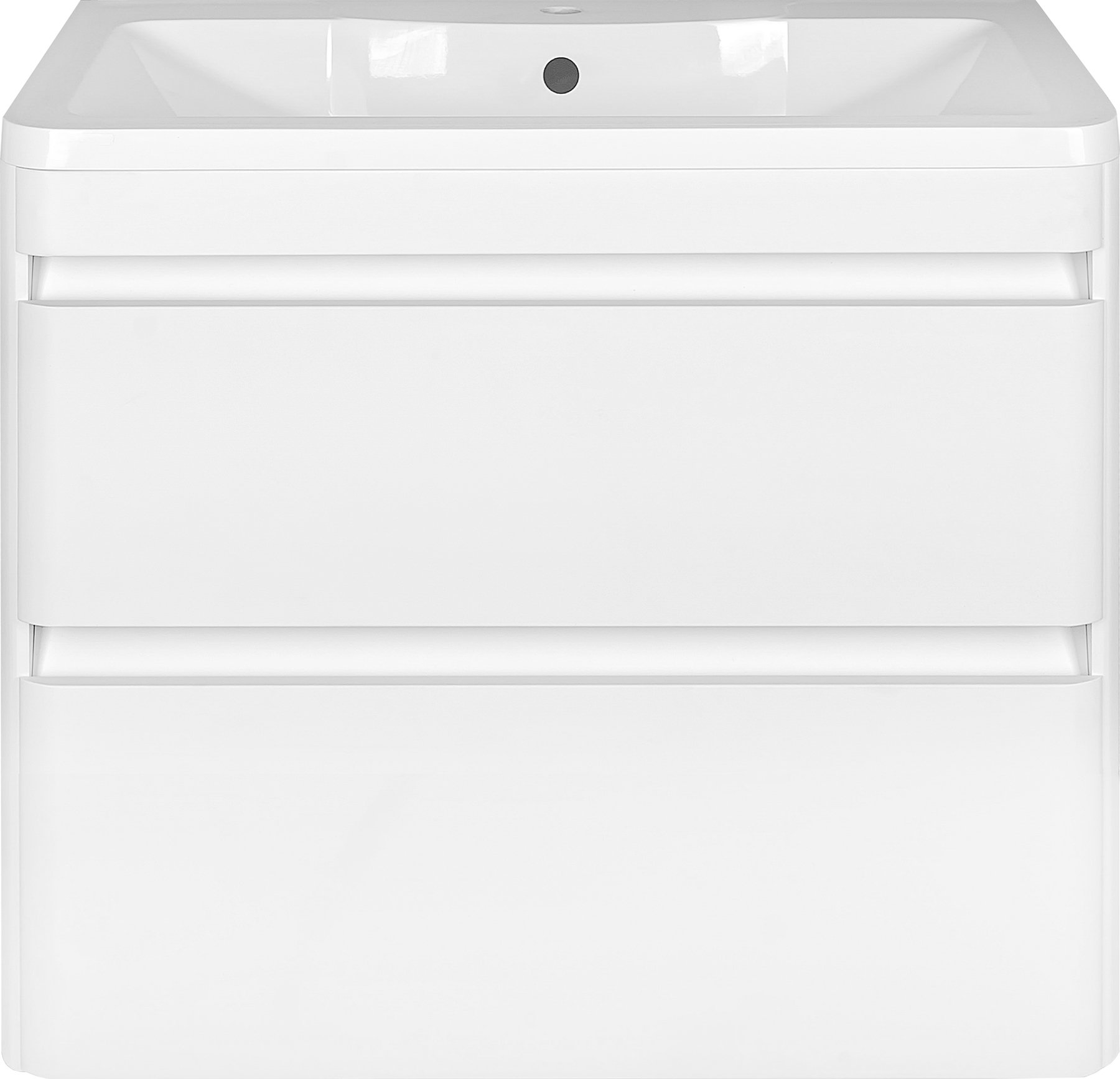 Тумба с раковиной Style Line Атлантика 80 Люкс Plus, подвесная, белая - 0