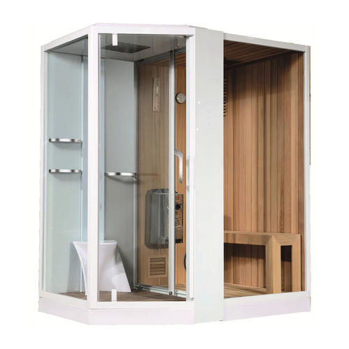 Душевая кабина Orans Diamond 180х130 белая стекло прозрачное с баней 89103RW - 0