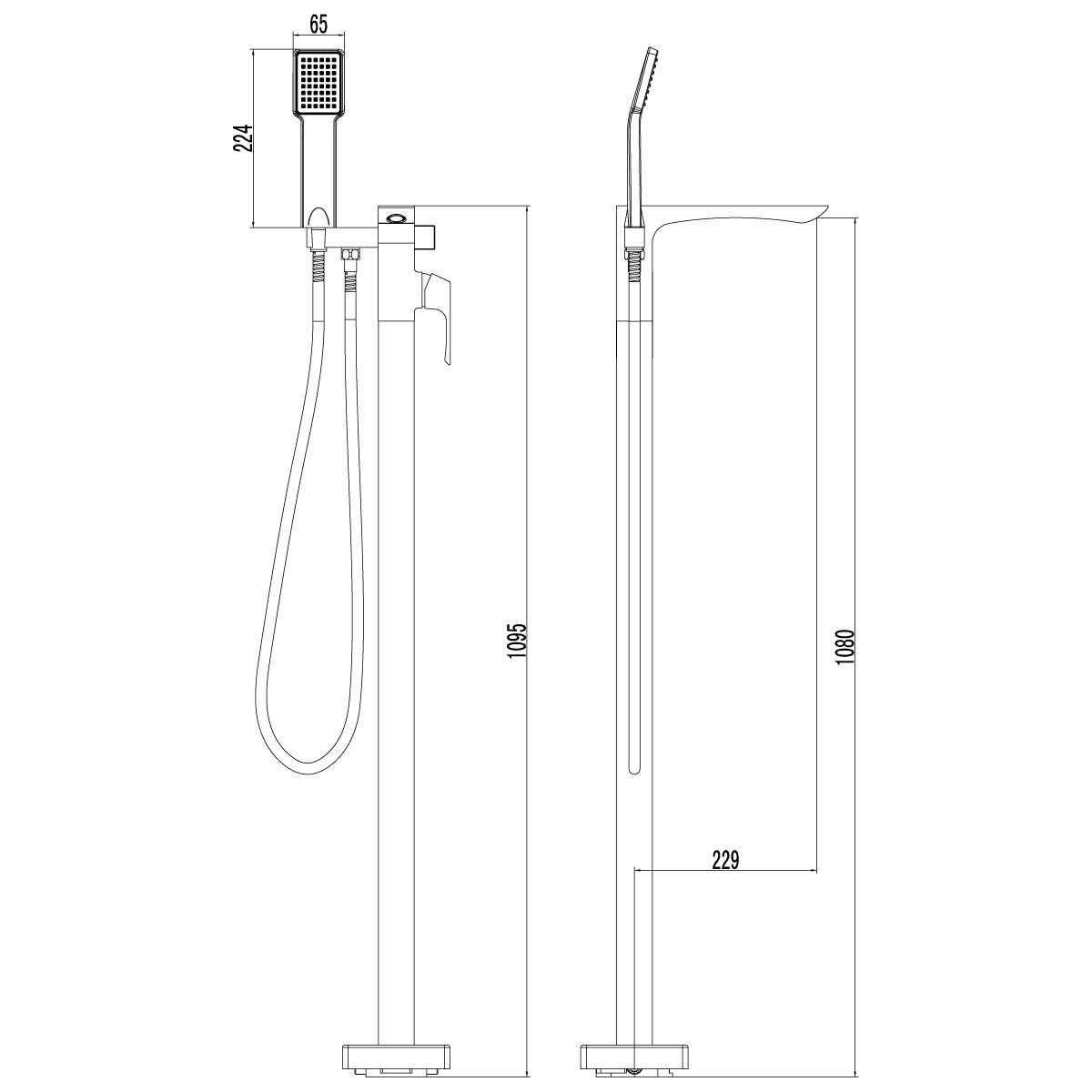 Смеситель для ванны Lemark Unit хром  LM4544C - 1