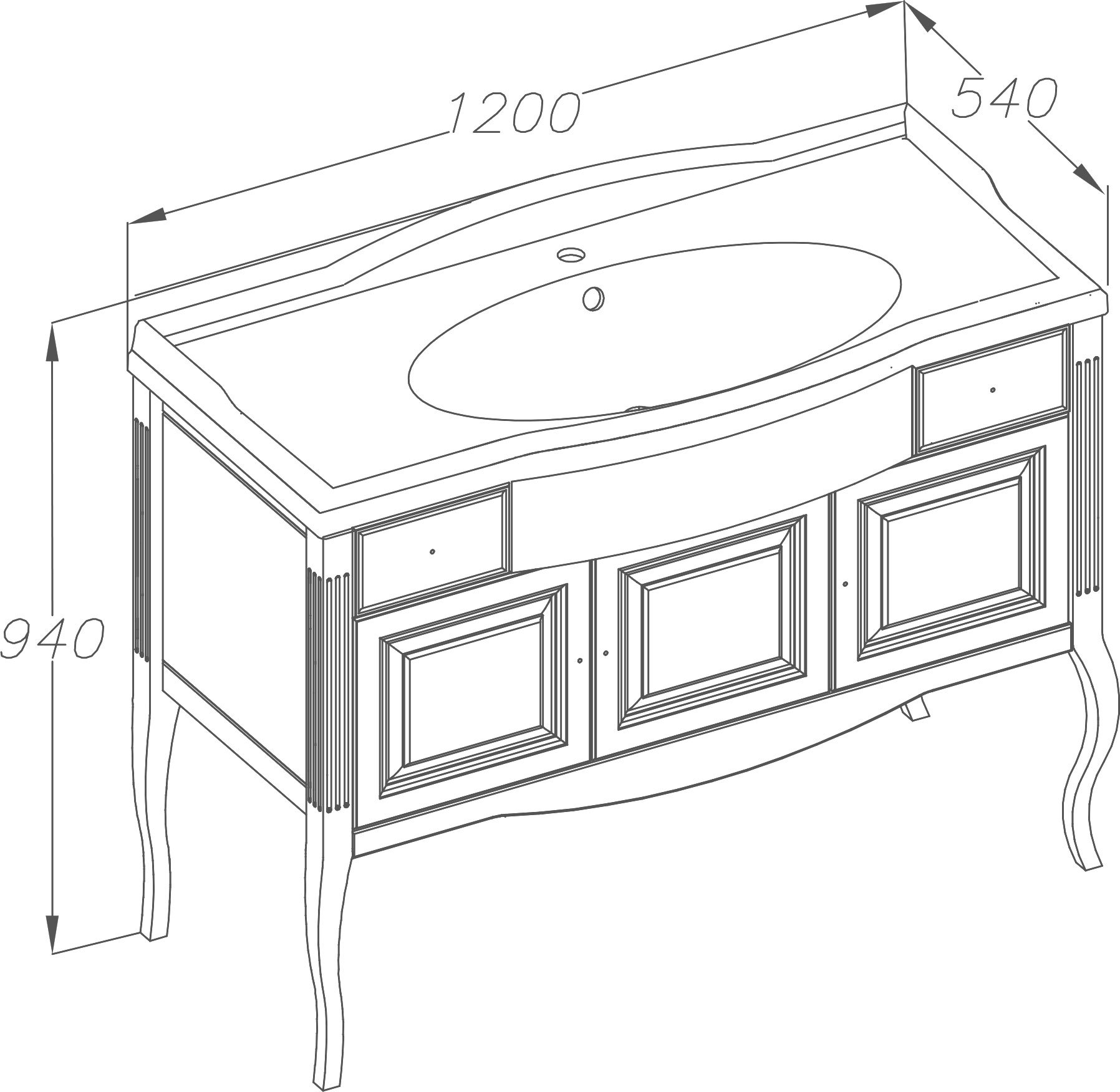 Тумба с раковиной Opadiris Лаура 120 белая матовая - 8