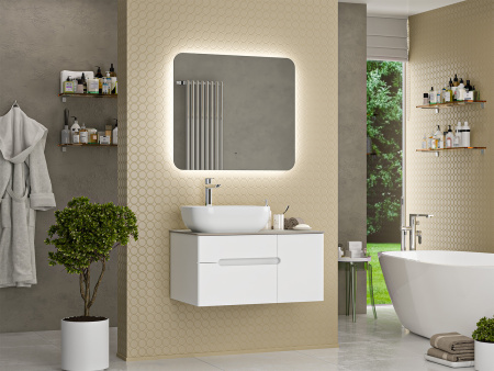 Тумба под раковину Misty Роял 80 белая матовая П-Роя-01080-011П2Я - 2