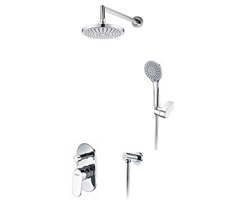 A14229 Встраиваемый комплект для душа с верхней душевой насадкой и лейкой - 0