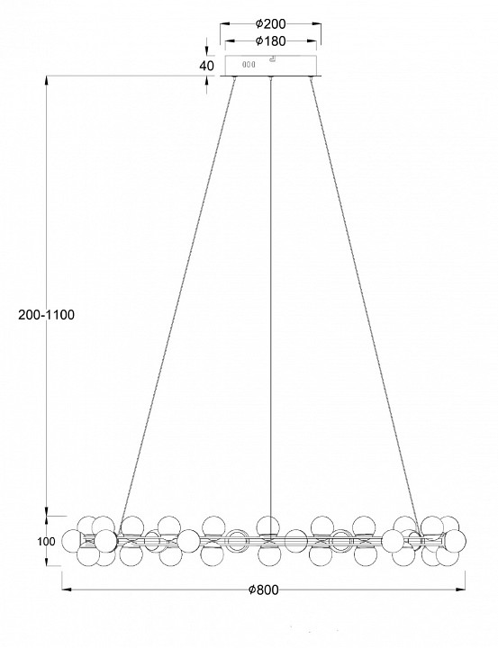 Подвесная люстра Maytoni Tessara MOD081PL-L60G3K - 2