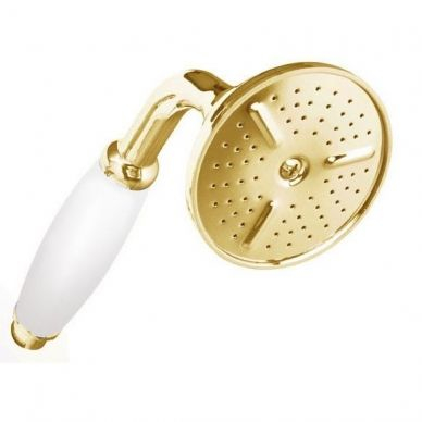 Душевая лейка Cezares золото, белая ручка  CZR-U-D1FC-03/24-Bi - 0