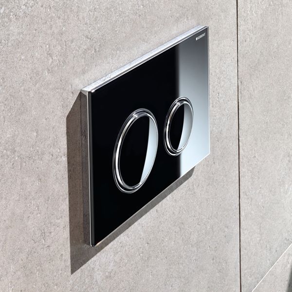 Кнопка смыва Geberit Sigma 21 стекло чёрное  115.884.SJ.1 - 1