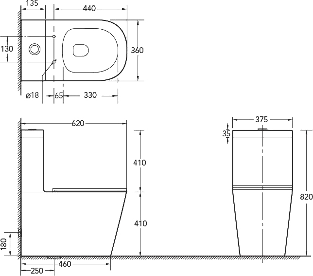 Унитаз-компакт SantiLine SL-5014 безободковый, с микролифтом - 1