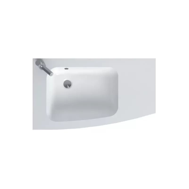 EB1884RU-DE1 Nona стеклянная раковина, матовый белый, 80 см, 1 раковина - 0