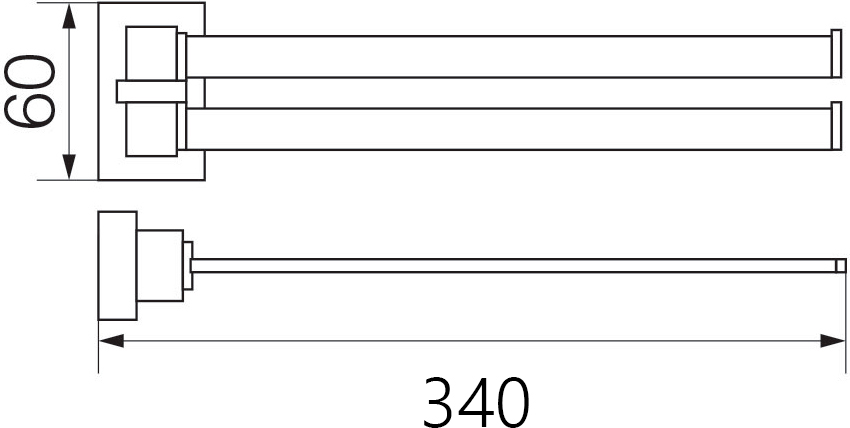 Полотенцедержатель Veragio Ramba VR.RMB-4924.CR хром - 1