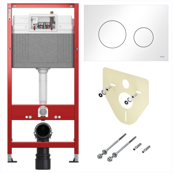 Инсталляция для унитаза TECE loop K440920 кнопка белая глянцевая - 0