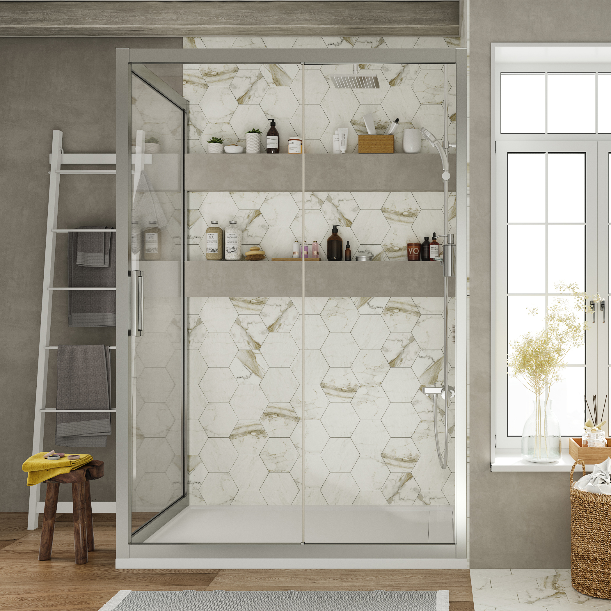 Душевой уголок STWORKI Эстерсунд DE019R90160200 160x90 см профиль хром матовый 3GW180TTKK000 - 0