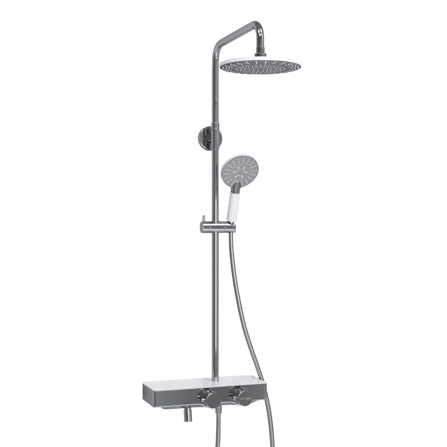 Душевая система WasserKraft 22.5 с термостатом хром - белый A113.067.058.CH Thermo - 0