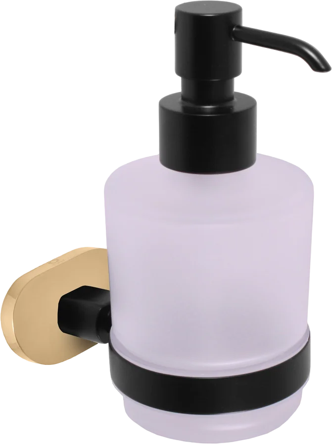 Дозатор для жидкого мыла Rav Slezak Yukon черный - золото YUA0303CMATZ - 0