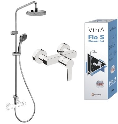 Сет с душевой стойкой System Rain и Flo S A49234EXP - 0