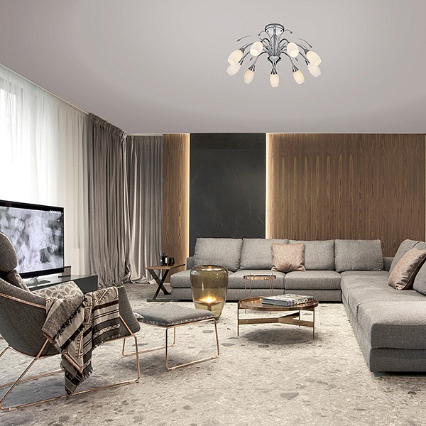 Люстра на штанге Eurosvet Ginevra 22080/9 хром - 1