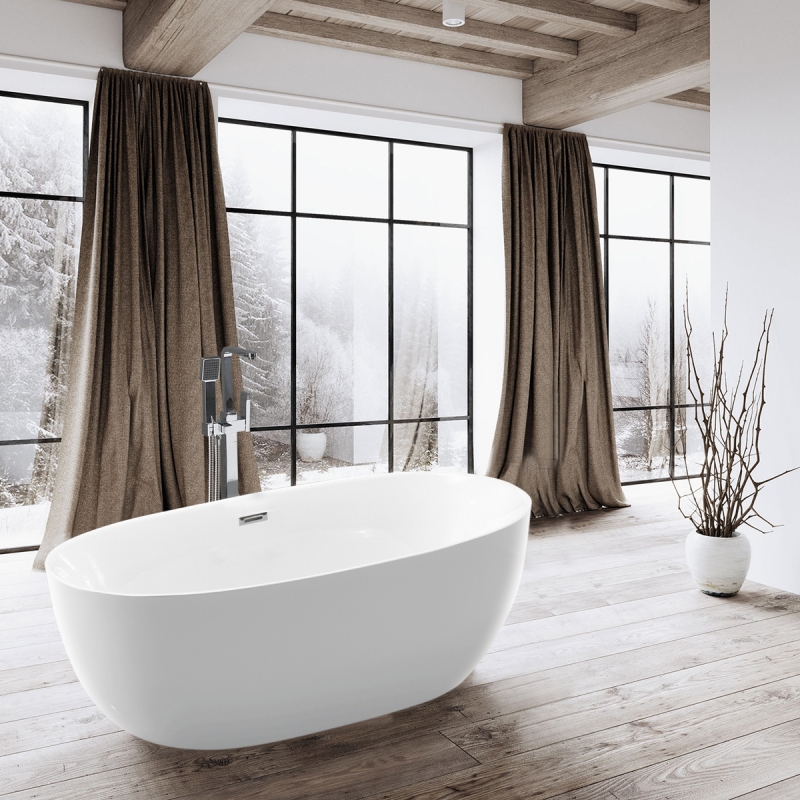 Акриловая ванна Vincea 170х80 белая VBT-205 - 1