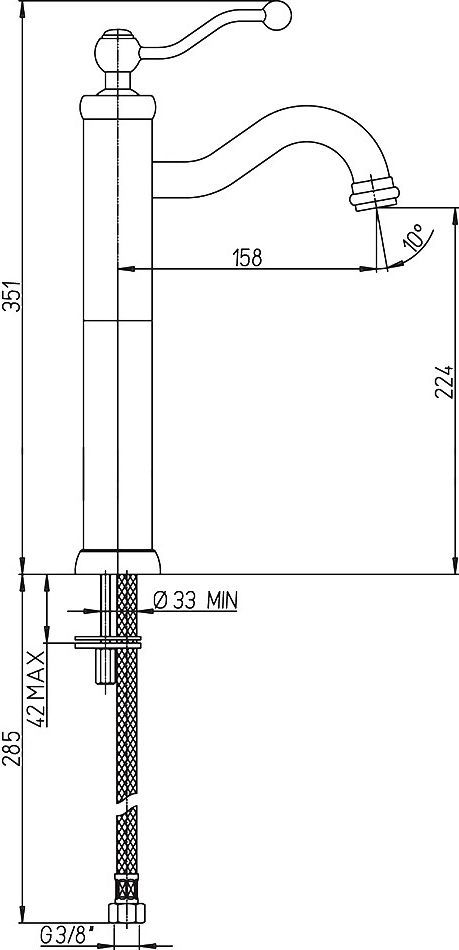 Смеситель для раковины Paini Duomo 88F3211LLSSR - 1