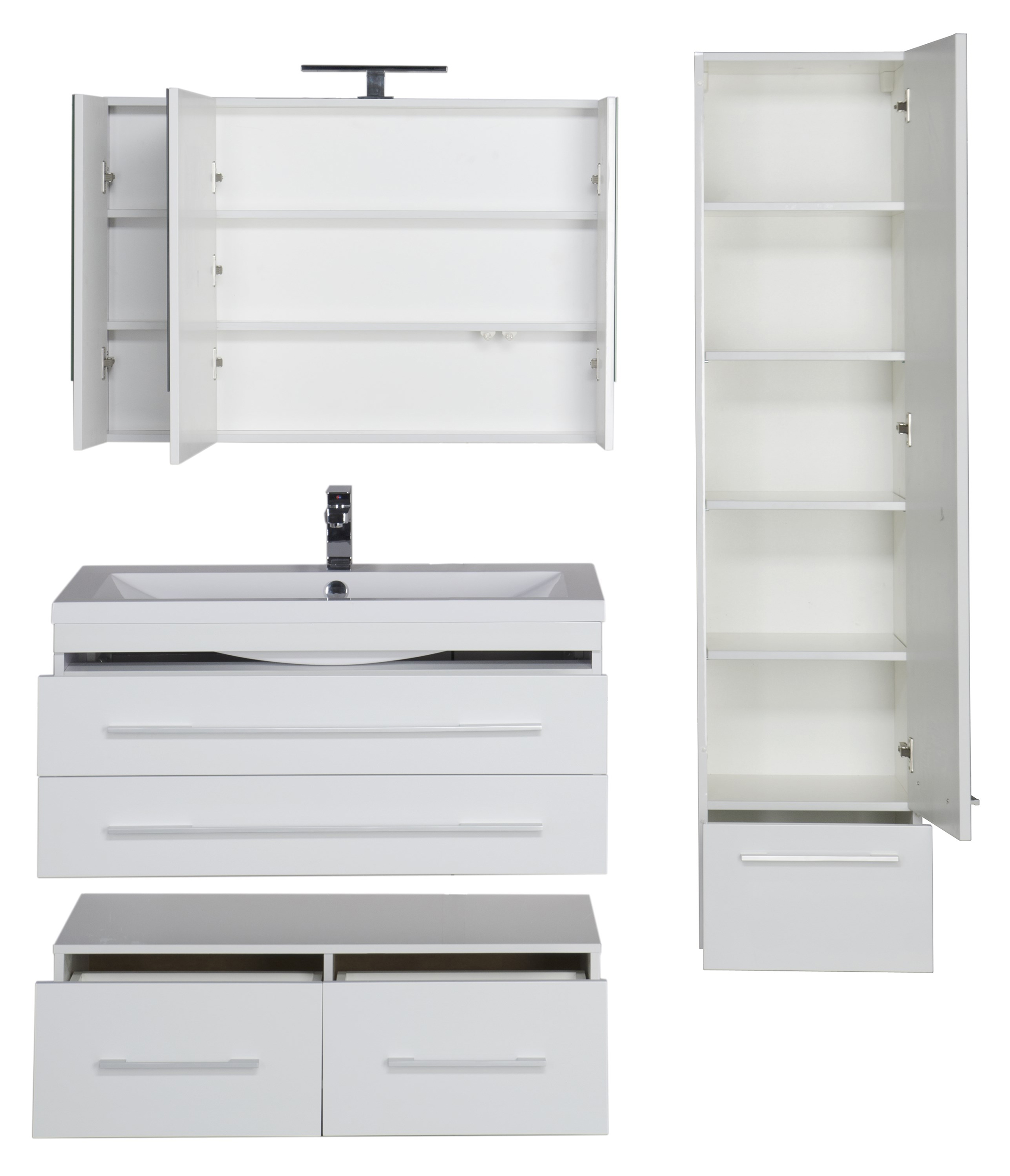 Зеркало-шкаф Aquanet Нота 100 камерино белый 165372 - 24