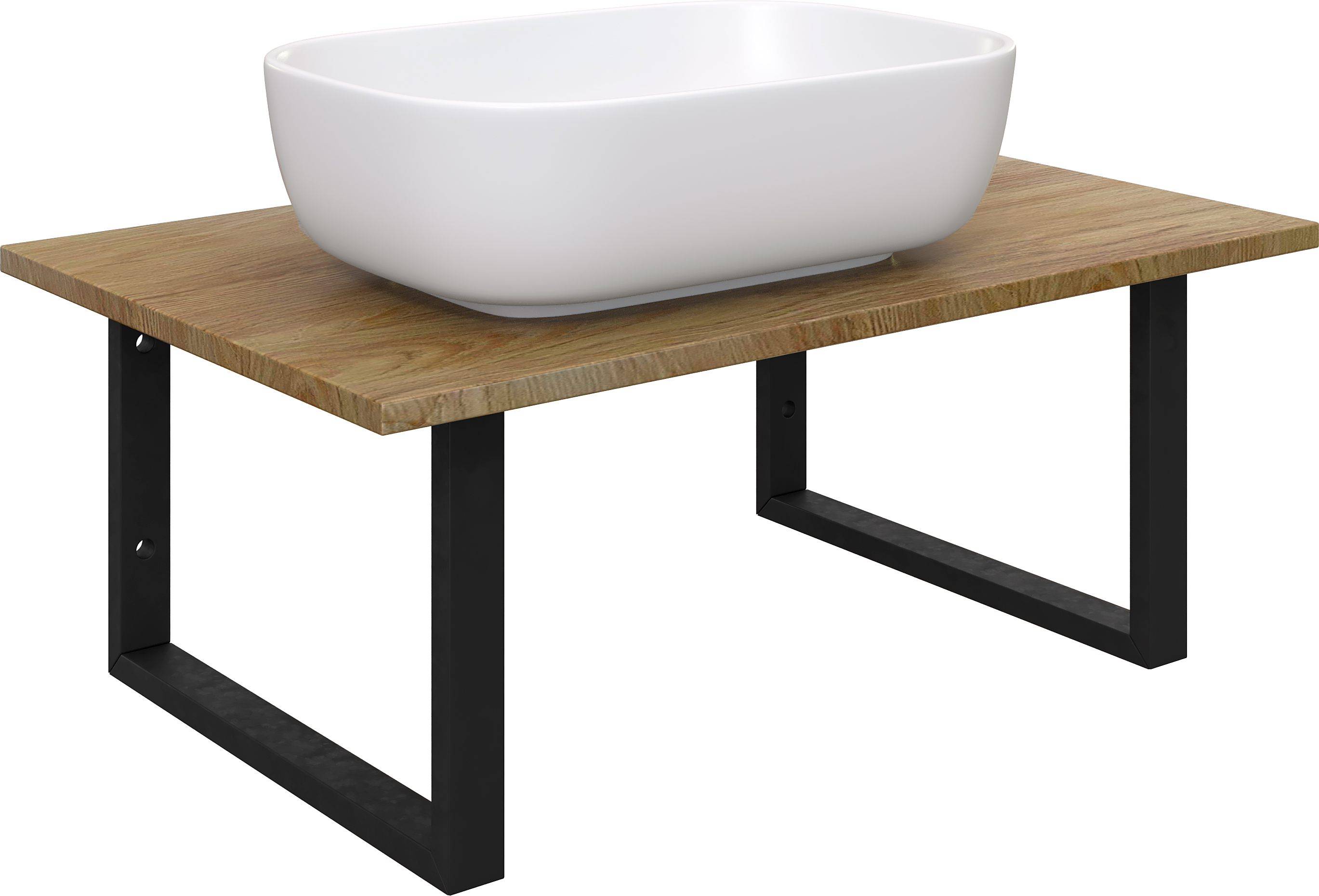 Столешница с раковиной DIWO Элиста 80 светлое дерево, с раковиной Moduo 50 Square 554887 - 4