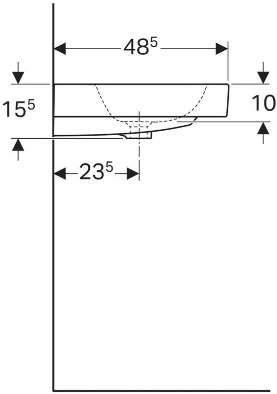 Раковина подвесная, цвет: белый 124075000 - 2