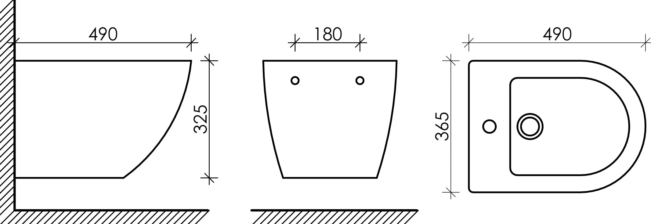 Биде подвесное Ceramica Nova Metropol CN4003MB - 12