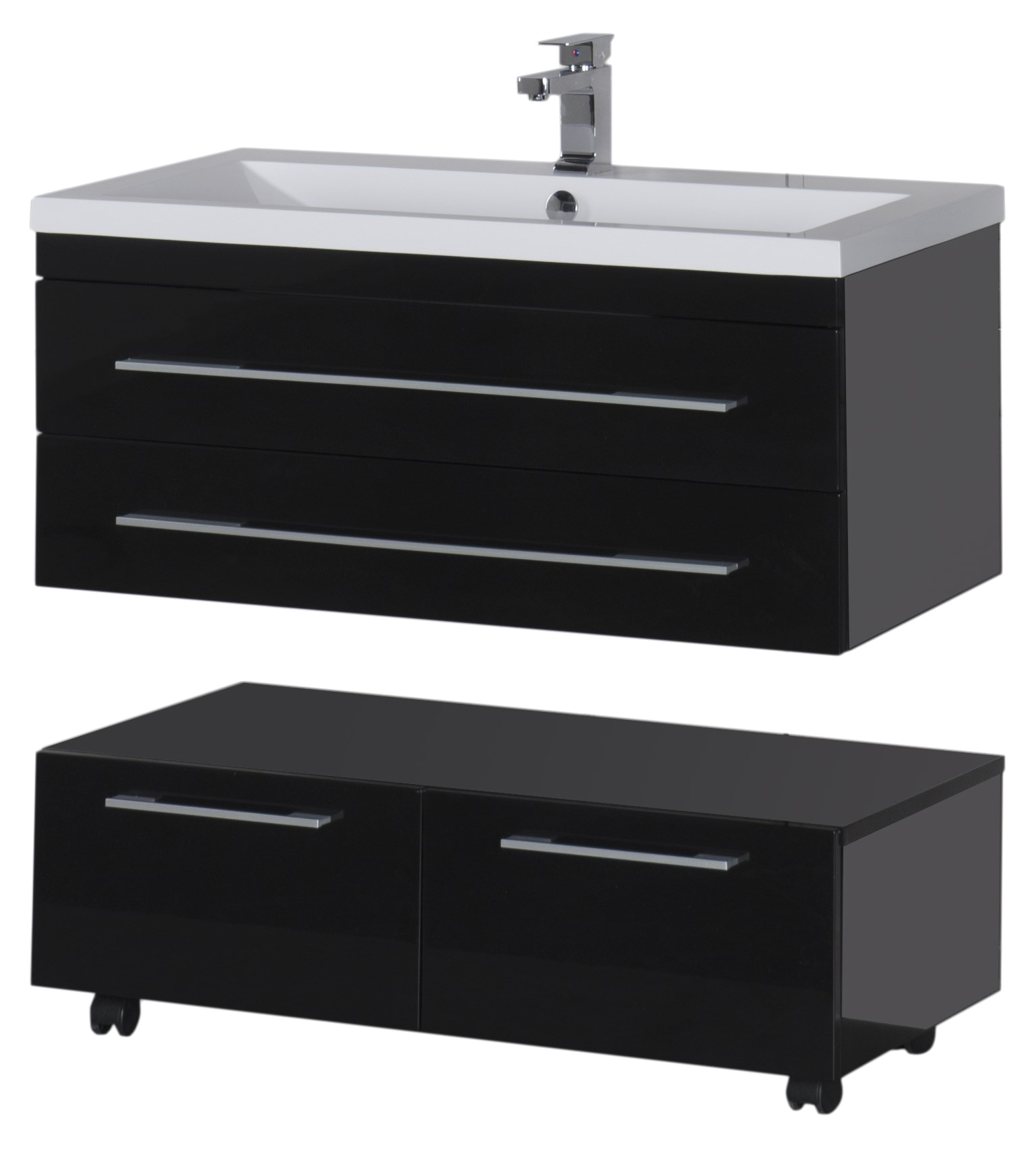 Тумба Aquanet Нота 100 подкатная, черная 170734 - 8