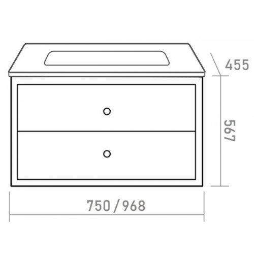 Тумба под раковину Brevita Кристиан 80х57 серый  Кри-06080-01-012Я - 3