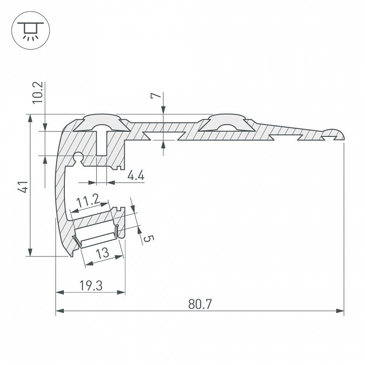 Профиль Arlight STEP-2000 ANOD 014548 - 1
