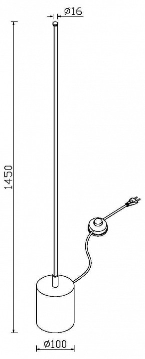 Торшер Maytoni Flow MOD147FL-L20BK1 - 1