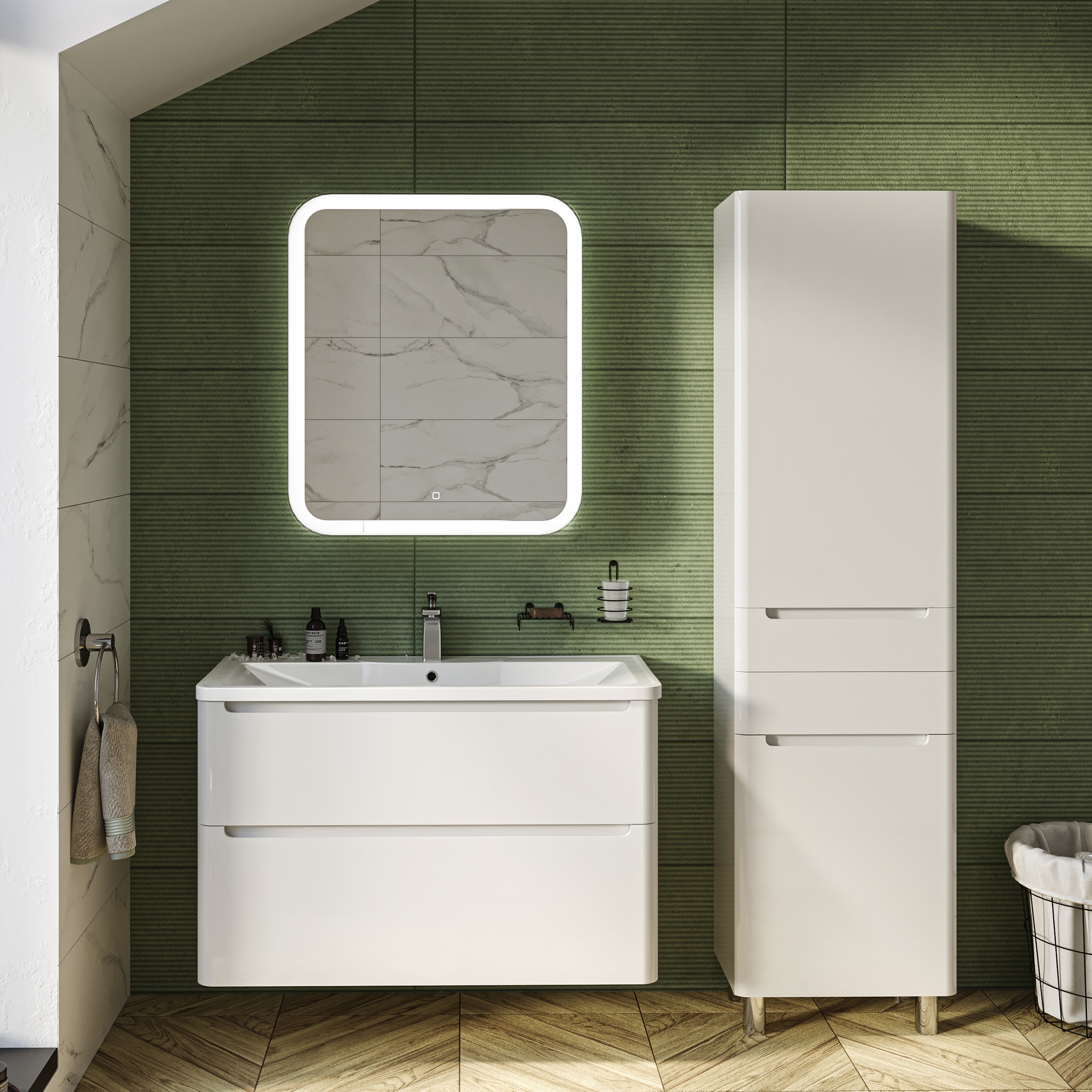 Мебель для ванной STWORKI Монтре 100 белая 555341 - 0