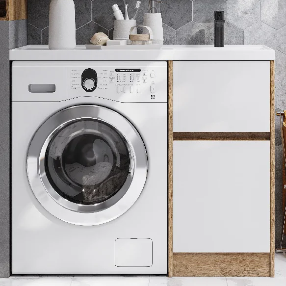 Тумба с раковиной Aquaton Лондри 40 светлое дерево-белый 1A2670K2LH0C0 - 6