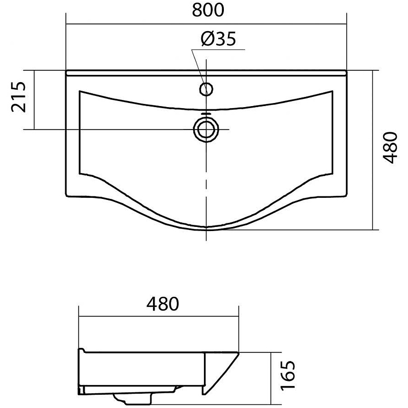 Раковина мебельная Onika Santek Беверли 80 белый  1WH302422 - 5