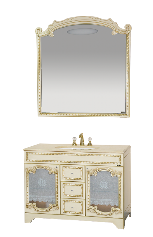 Зеркало Misty Элис 120 бежевое с золотом Л-Эли02120-033 - 3