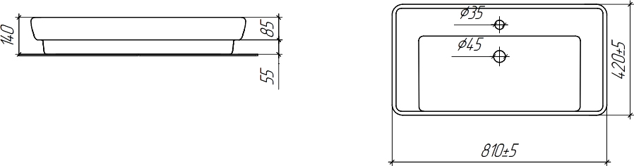 Столешница с раковиной DIWO Элиста 100 светлое дерево, с раковиной Углич 0117 559517 - 6
