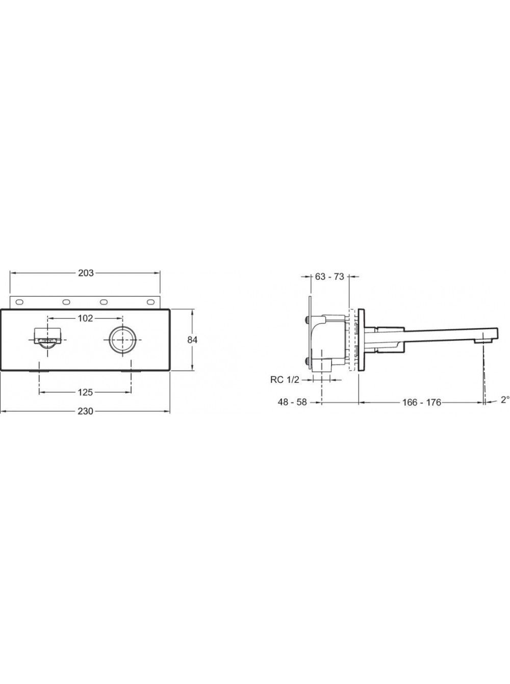 Смеситель Jacob Delafon Composed E73061-CP С ВНУТРЕННЕЙ ЧАСТЬЮ, для раковины - 1