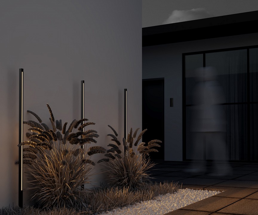 Наземный высокий светильник Maytoni Pole O440FL-L18GF3K - 3