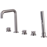 Смеситель на борт ванны Allen Brau Priority сталь матовый 5.31007-BN