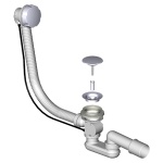 Слив-перелив Фэма гофра, хром