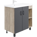 Тумба под раковину Onika Тимбер 80 серый - светлое дерево