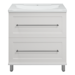 Тумба под раковину напольная Misty Марта 80 белая глянцевая П-Мрт07080-011Пр