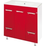 Тумба для комплекта Misty Кристи 75 красная эмаль