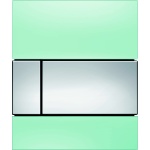 Кнопка смыва TECE Square Urinal 9242805 зеленое стекло, кнопка хром