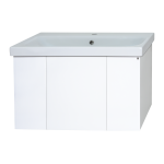 Тумба под раковину Misty Лира 80 белая глянцевая
