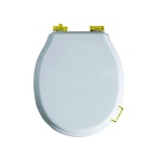 Крышка-сиденье Simas Lante LA007 белая, с микролифтом, петли золото