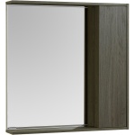Зеркало-шкаф Aquaton Стоун 80 R с подсветкой темное дерево