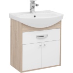 Тумба с раковиной Aquanet Грейс 60 1 ящик, 2 фасада, дуб сонома