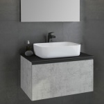 Тумба с раковиной Comforty Эдинбург 75 бетон светлый 00004149066